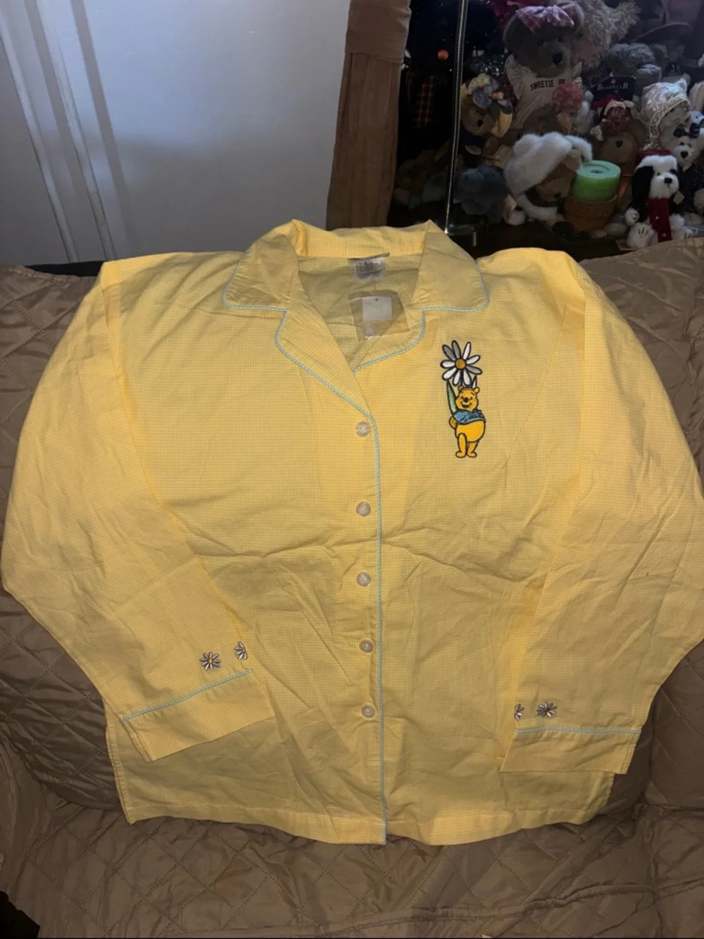 Yellow Pajama Set - Short Sleeve Top & Pants - Picture 3 of 7